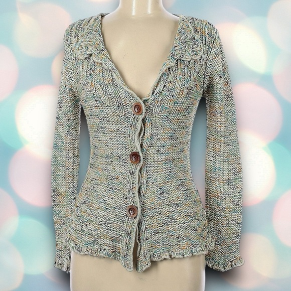 BCBGMAXAZRIA Women’s Vintage Knit Cardigan Sweater L - Picture 1 of 6